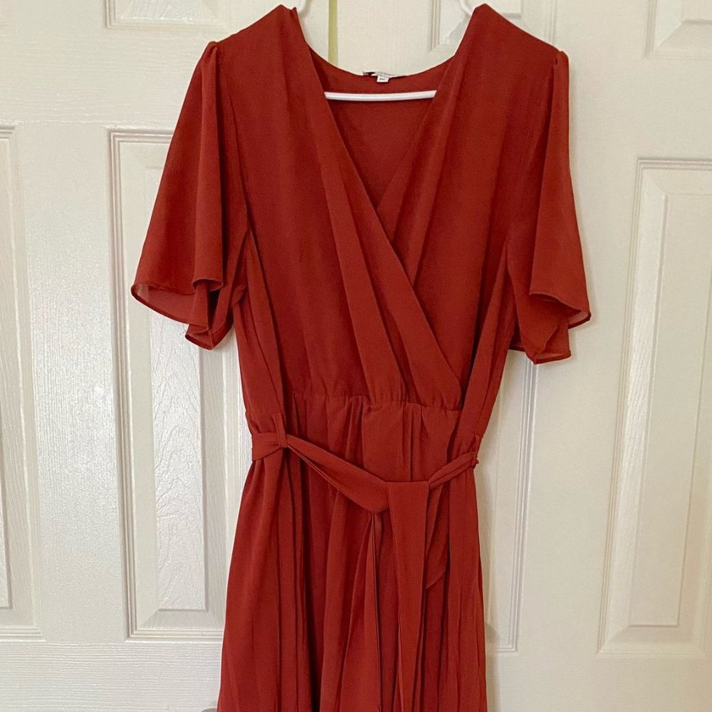 BalticBorn -Sicily Satin Maxi Dress | Rust
